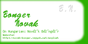 bonger novak business card